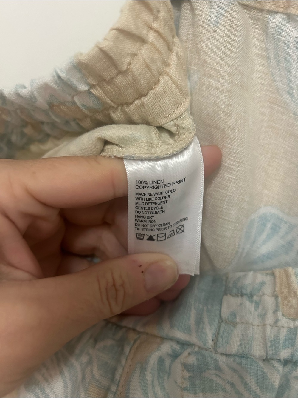 Tommy Bahama Beige Pants with Light Blue Floral Print - Picture 7 of 7